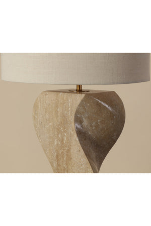   Modern European furniture - Wavy Travertine Base Table Lamp - www.oroa.com | Oroa.com
