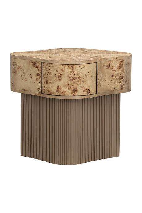   Modern European furniture - Freeform Burl Veneer Nightstand - www.oroa.com | Oroa.com