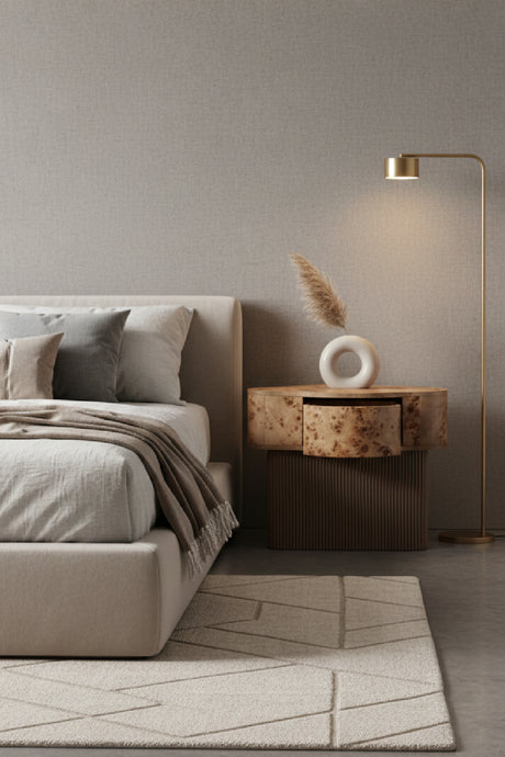   Modern European furniture - Freeform Burl Veneer Nightstand - www.oroa.com | Oroa.com