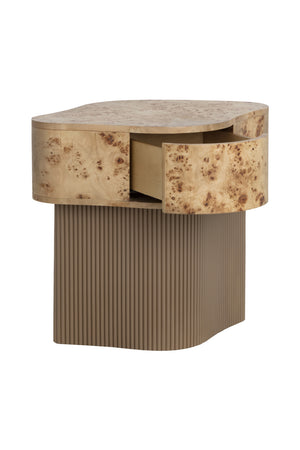   Modern European furniture - Freeform Burl Veneer Nightstand - www.oroa.com | Oroa.com
