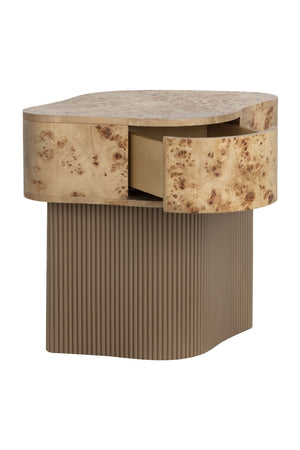   Modern European furniture - Freeform Burl Veneer Nightstand - www.oroa.com | Oroa.com