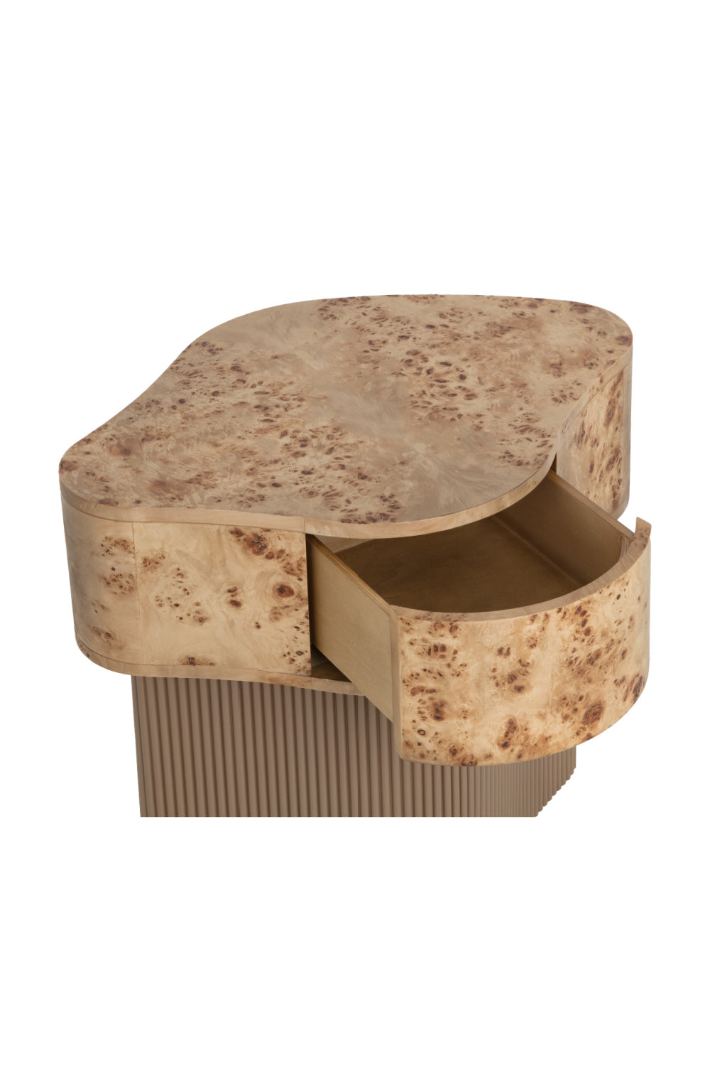   Modern European furniture - Freeform Burl Veneer Nightstand - www.oroa.com | Oroa.com