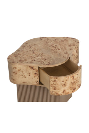   Modern European furniture - Freeform Burl Veneer Nightstand - www.oroa.com | Oroa.com