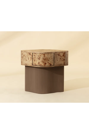   Modern European furniture - Freeform Burl Veneer Nightstand - www.oroa.com | Oroa.com
