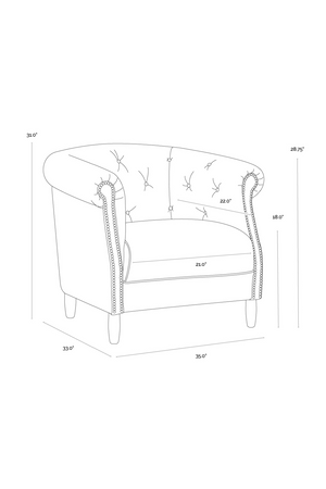   Modern European furniture - Leather Chesterfield Lounge Chair - www.oroa.com | Oroa.com