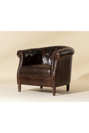   Modern European furniture - Leather Chesterfield Lounge Chair - www.oroa.com | Oroa.com