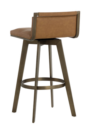   Modern European furniture - Leather-Look Swivel Bar Stool - www.oroa.com | Oroa.com