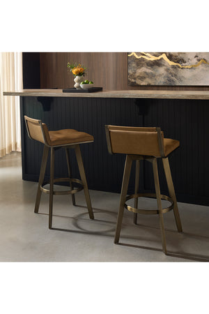   Modern European furniture - Leather-Look Swivel Bar Stool - www.oroa.com | Oroa.com