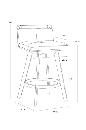   Modern European furniture - Swivel Counter Stool with Metal Frame - www.oroa.com | Oroa.com