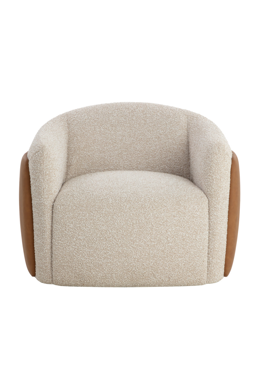   Modern European furniture - White Textured Swivel Lounge Chair - www.oroa.com | Oroa.com