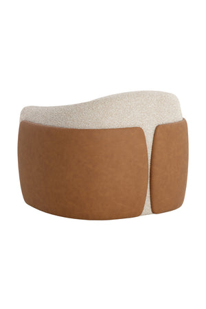   Modern European furniture - White Textured Swivel Lounge Chair - www.oroa.com | Oroa.com