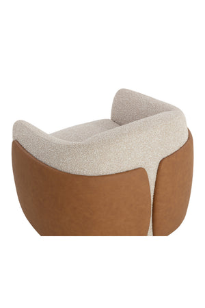   Modern European furniture - White Textured Swivel Lounge Chair - www.oroa.com | Oroa.com