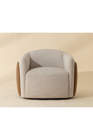   Modern European furniture - White Textured Swivel Lounge Chair - www.oroa.com | Oroa.com