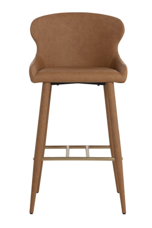   Modern European furniture - Leather Look Shell Bar Stool - www.oroa.com | Oroa.com