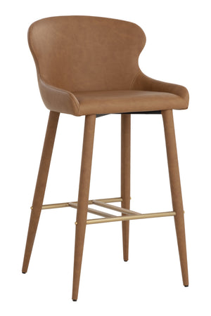   Modern European furniture - Leather Look Shell Bar Stool - www.oroa.com | Oroa.com