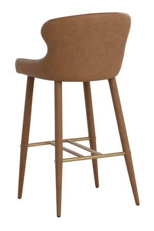  Modern European furniture - Leather Look Shell Bar Stool - www.oroa.com | Oroa.com