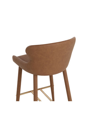   Modern European furniture - Leather Look Shell Bar Stool - www.oroa.com | Oroa.com
