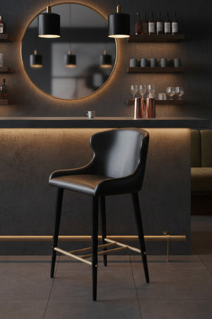   Modern European furniture - Leather Look Shell Counter Stool - www.oroa.com | Oroa.com