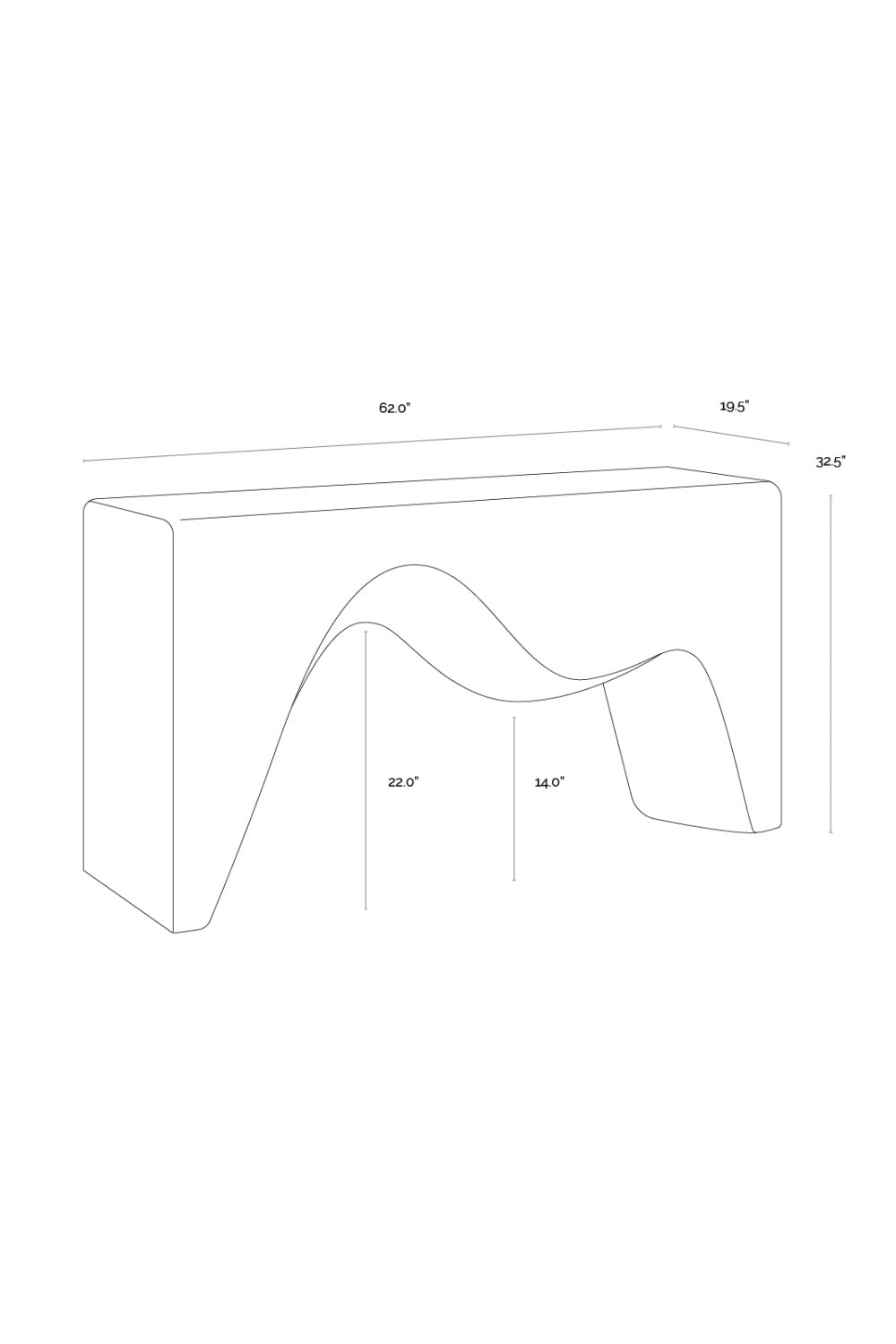   Modern European furniture - Black Sculpted Indoor/Outdoor Console Table - www.oroa.com | Oroa.com