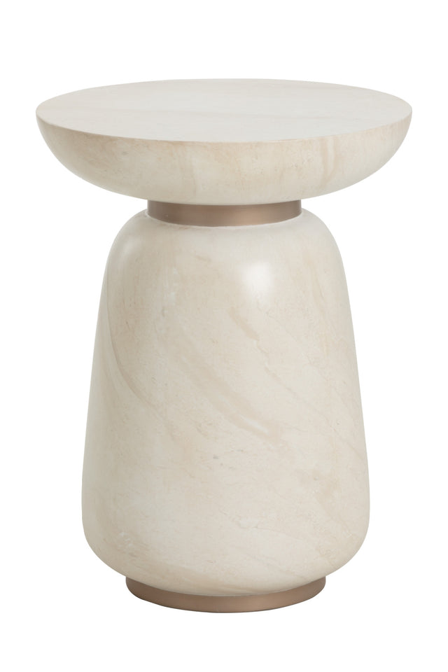 Modern European furniture - Travertine Look Indoor/Outdoor End Table - www.oroa.com