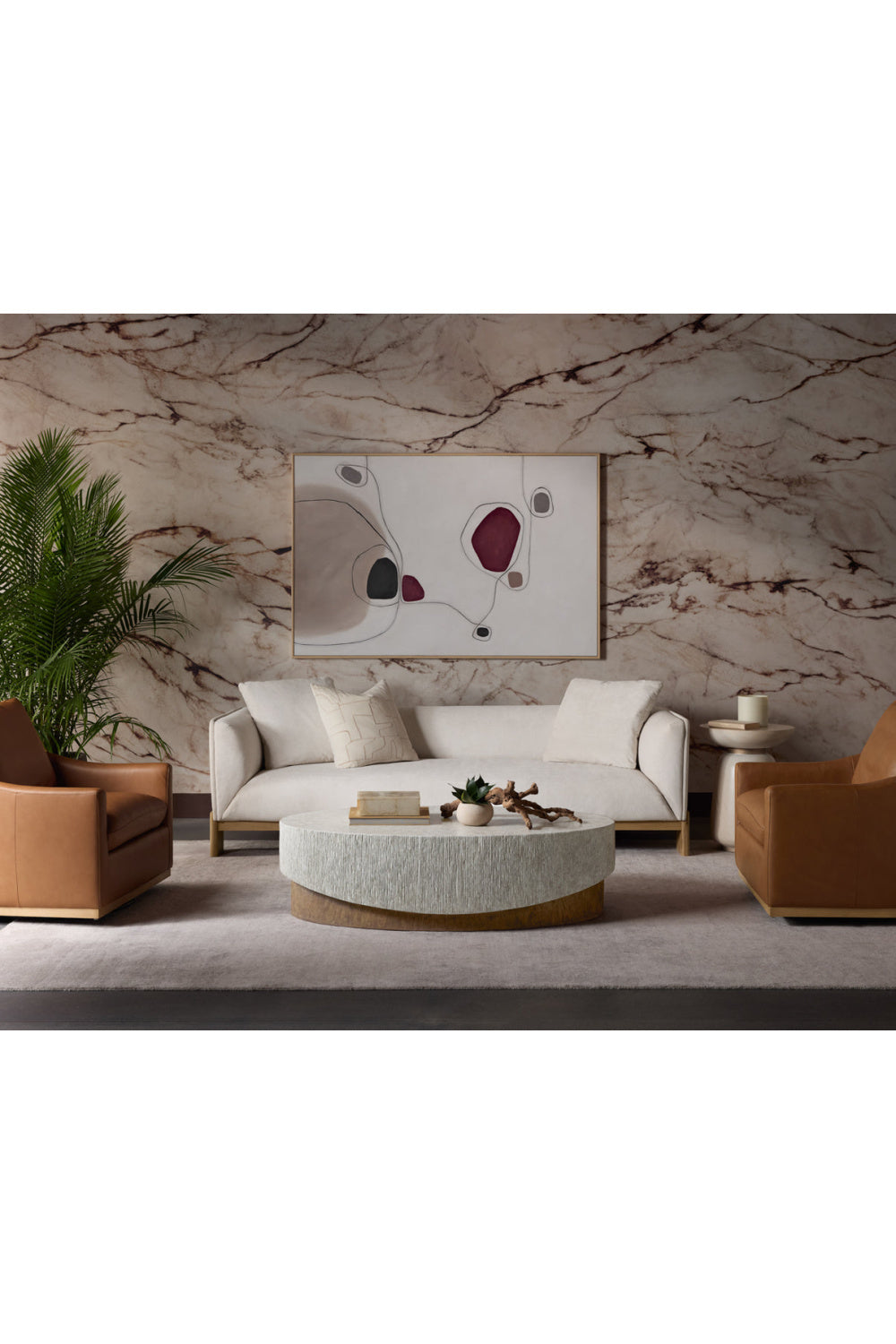   Modern European furniture - Travertine Look Indoor/Outdoor End Table - www.oroa.com | Oroa.com