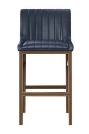   Modern European furniture - Leather-Look Vertical-Channeled Bar Stool - www.oroa.com | Oroa.com