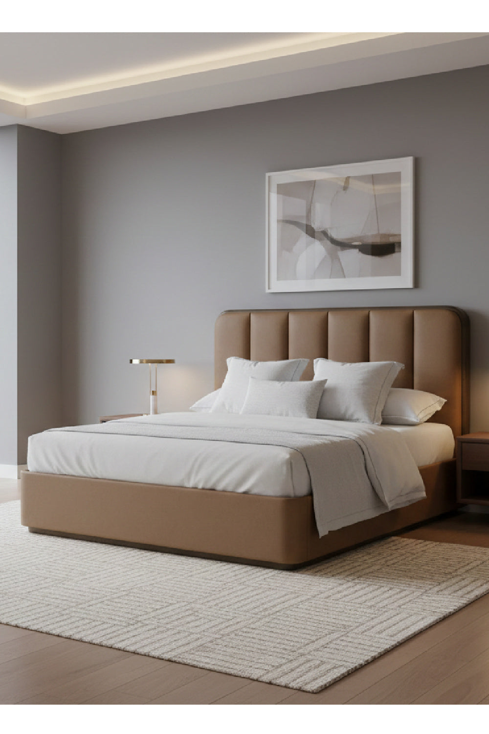   Modern European furniture - Channel Tufted Bed - www.oroa.com | Oroa.com