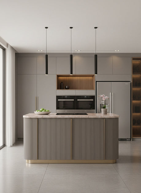   Modern European furniture - Marble Top & Wood Base Kitchen Island - www.oroa.com | Oroa.com