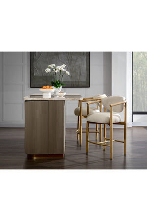   Modern European furniture - Marble Top & Wood Base Kitchen Island - www.oroa.com | Oroa.com