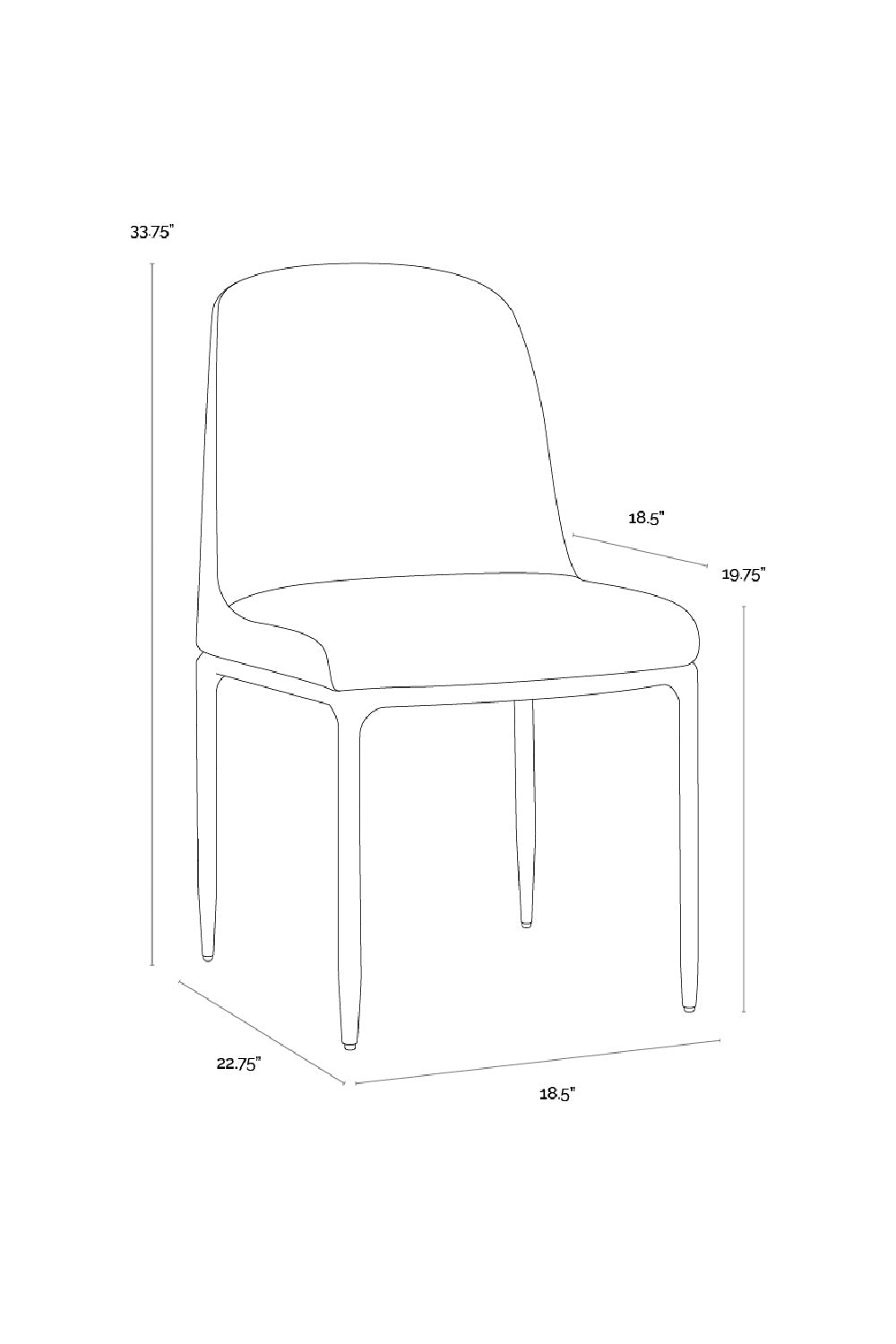   Modern European furniture - Upholstered Dining Chairs (2) - www.oroa.com | Oroa.com