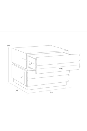   Modern European furniture - Tiered 2-Drawer Nightstand - www.oroa.com | Oroa.com