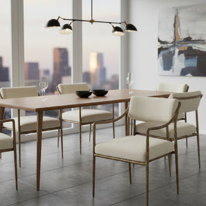   Modern European furniture - Cream Linen Dining Armchair - www.oroa.com | Oroa.com