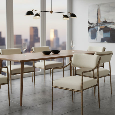  Modern European furniture - Cream Linen Dining Armchair - www.oroa.com | Oroa.com