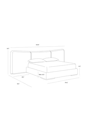   Modern European furniture - Boucle 3-Panel King Bed - www.oroa.com | Oroa.com