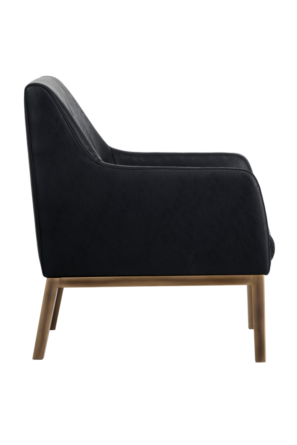   Modern European furniture - Black Leather Channeled Lounge Chair - www.oroa.com | Oroa.com