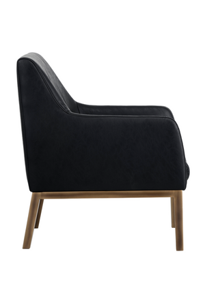   Modern European furniture - Black Leather Channeled Lounge Chair - www.oroa.com | Oroa.com