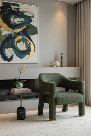   Modern European furniture - Green Cutout-Back Lounge Chair - www.oroa.com | Oroa.com