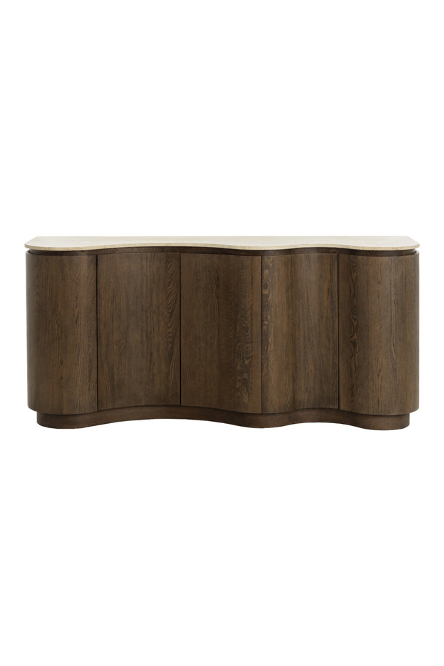 Modern European furniture - Solid Oak Sideboard with Travertine Top - www.oroa.com