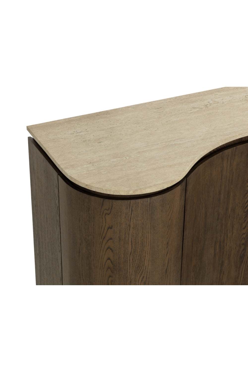   Modern European furniture - Solid Oak Sideboard with Travertine Top - www.oroa.com | Oroa.com