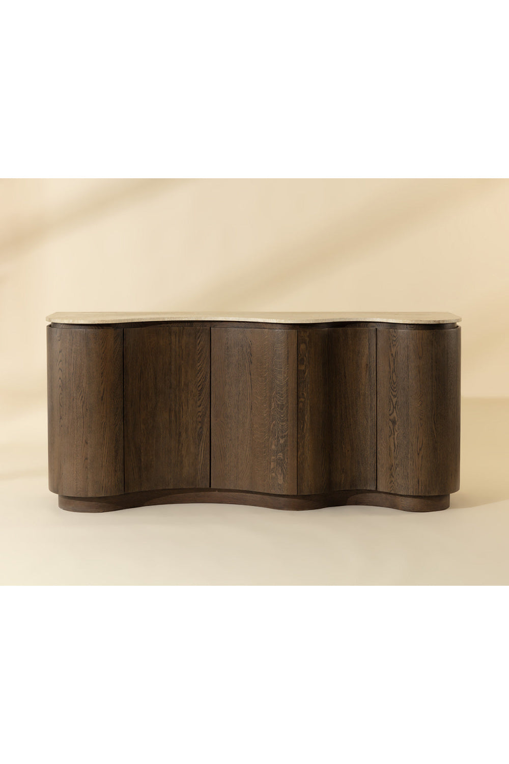   Modern European furniture - Solid Oak Sideboard with Travertine Top - www.oroa.com | Oroa.com