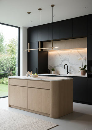   Modern European furniture - Contemporary Marble Kitchen Island w/ Open Shelving - www.oroa.com | Oroa.com