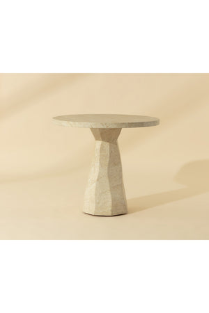   Modern European furniture - Natural Indoor/Outdoor Travertine Look Bistro Table - www.oroa.com | Oroa.com