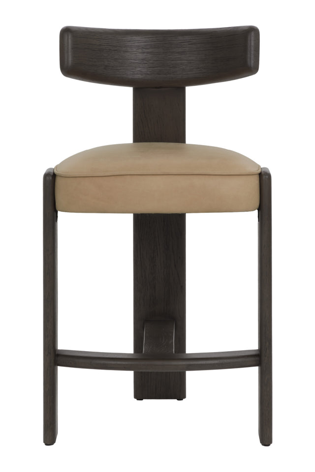 Modern European furniture - Oak T-Shaped Back Counter Stool - www.oroa.com