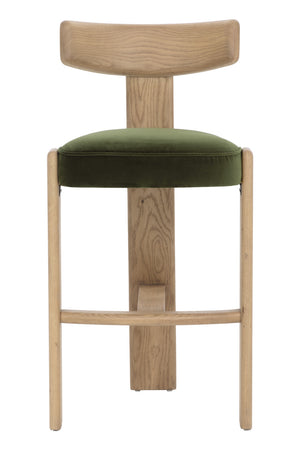   Modern European furniture - Oak Framed Green Bar Stool - www.oroa.com | Oroa.com