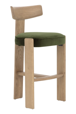   Modern European furniture - Oak Framed Green Bar Stool - www.oroa.com | Oroa.com