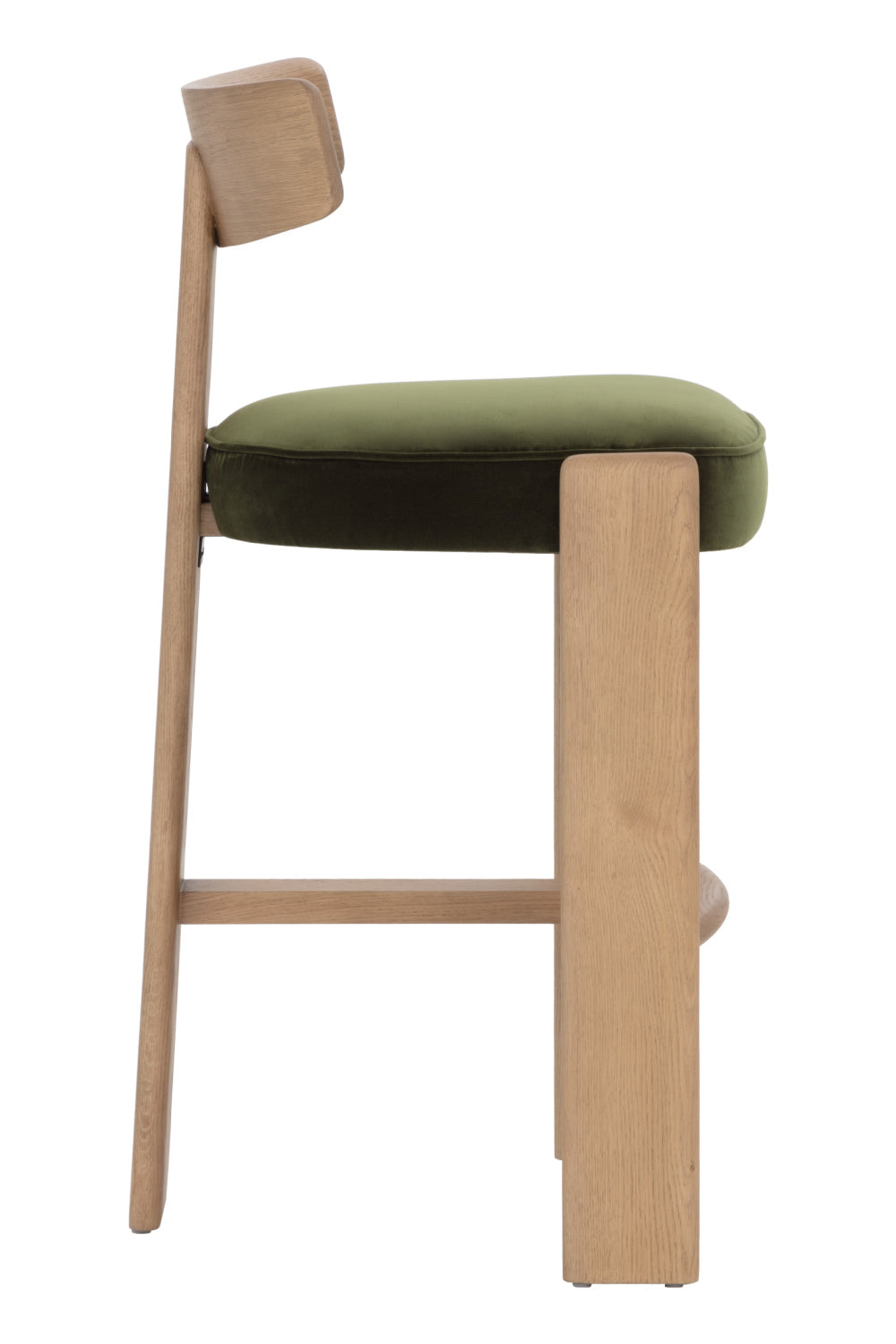   Modern European furniture - Oak Framed Green Bar Stool - www.oroa.com | Oroa.com