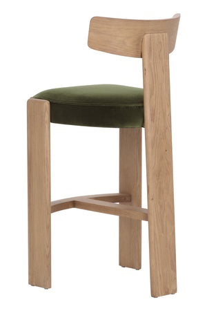   Modern European furniture - Oak Framed Green Bar Stool - www.oroa.com | Oroa.com