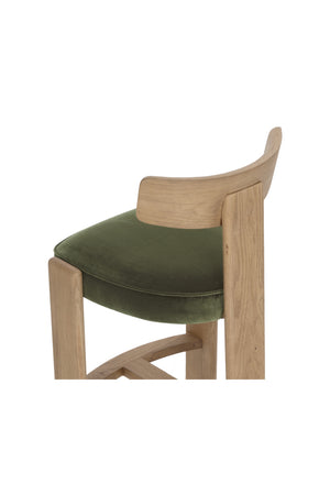   Modern European furniture - Oak Framed Green Bar Stool - www.oroa.com | Oroa.com
