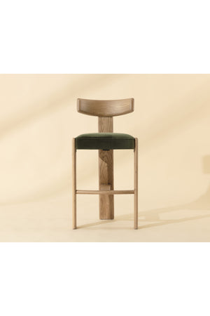   Modern European furniture - Oak Framed Green Bar Stool - www.oroa.com | Oroa.com