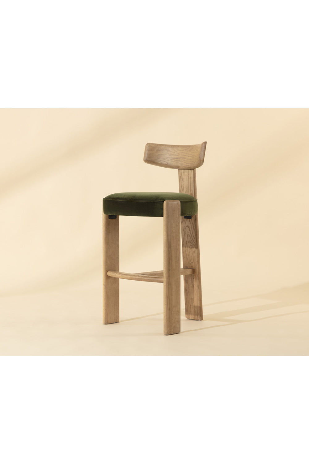   Modern European furniture - Oak Framed Green Bar Stool - www.oroa.com | Oroa.com